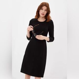 Burberry Elegant Black Long Sleeve Dress